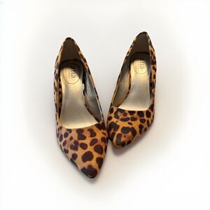 ANA Anna Farrah Animal Women's 7M High Heels Slip-ons Pumps Brown/Black Mob Boss